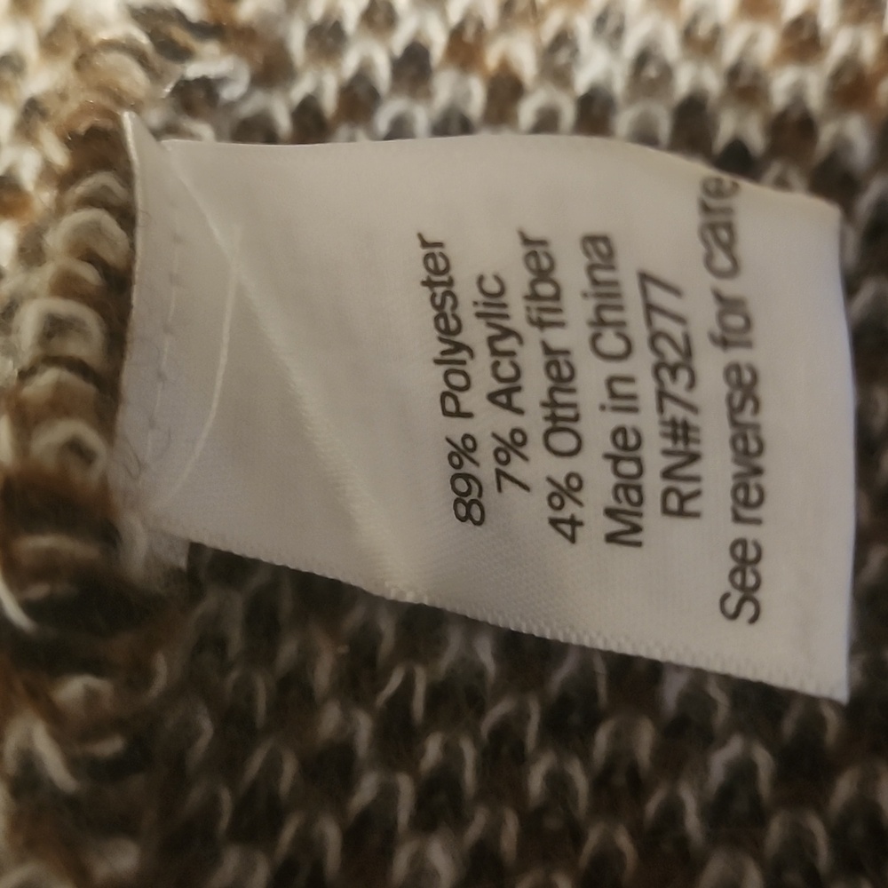 Nine West Brand Leopard Print Extra Long Cardigan Sweater. Size Medium - Picture 5 of 5